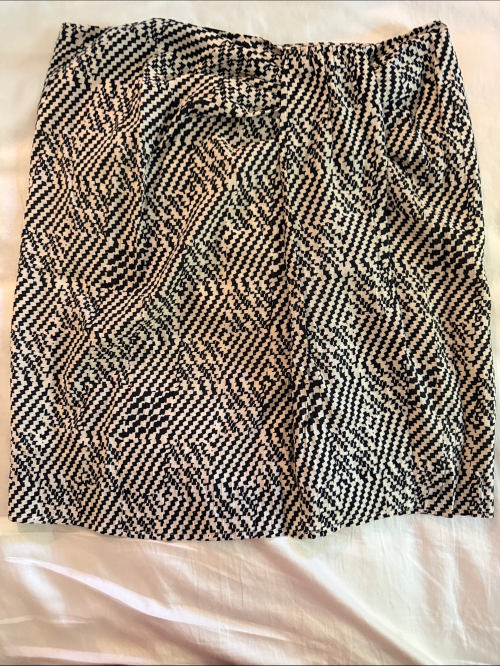 Part Two Tencel Alexandra Pencil Skirt in Black Graphic Check, size 12